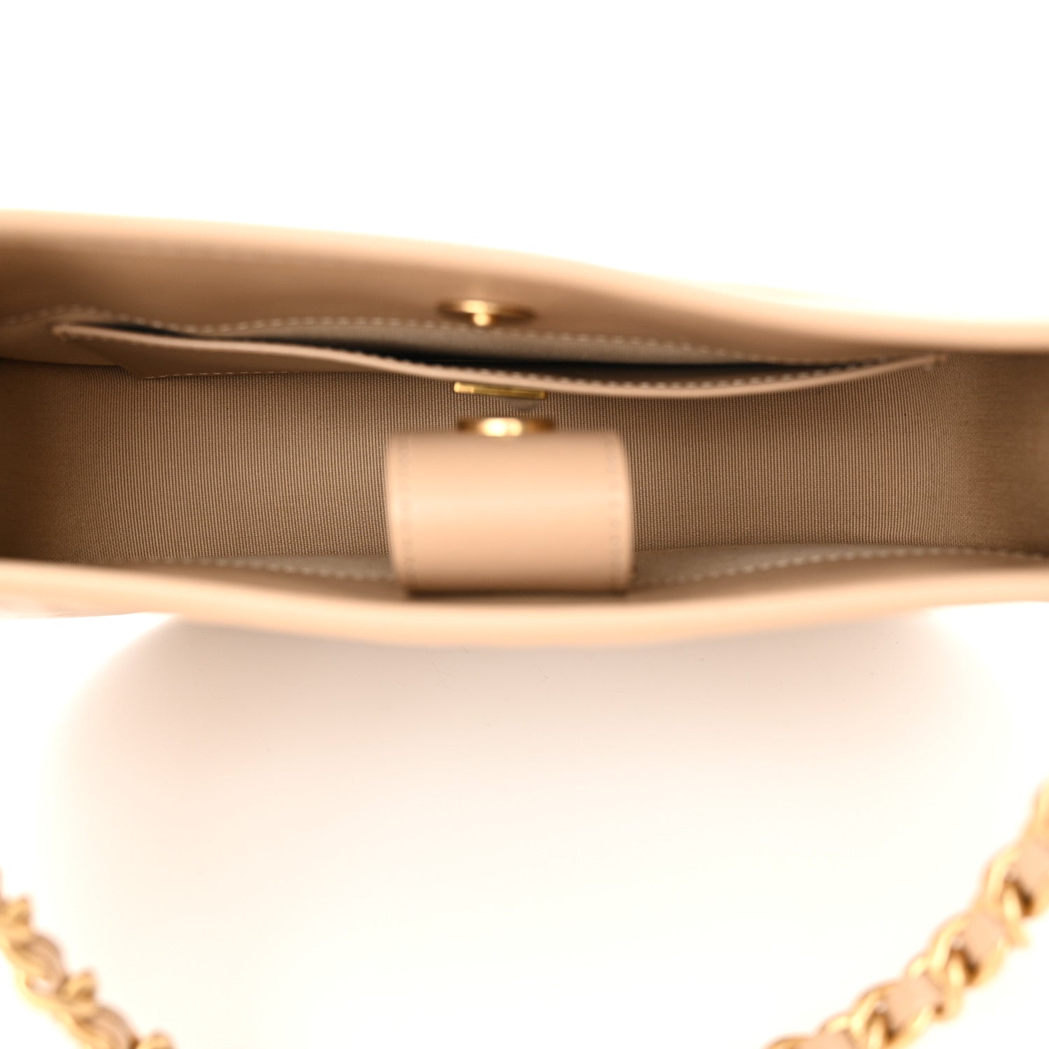 Chanel Calfskin Quilted CC Hobo Handbag Beige 5 of 10