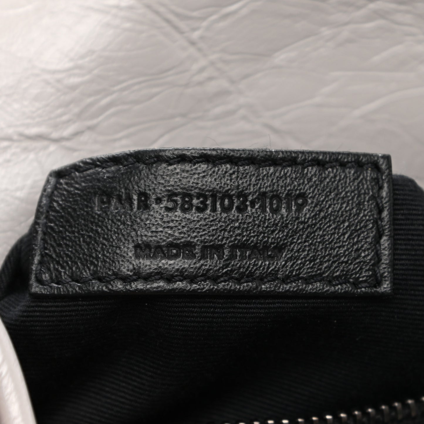 Crinkled Calfskin Matelasse Monogram Niki Chain Wallet Granite