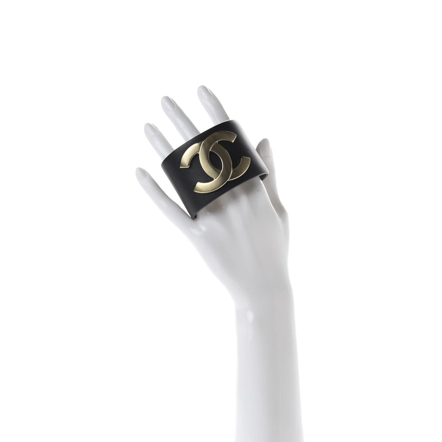 Calfskin CC Wide Cuff M Black
