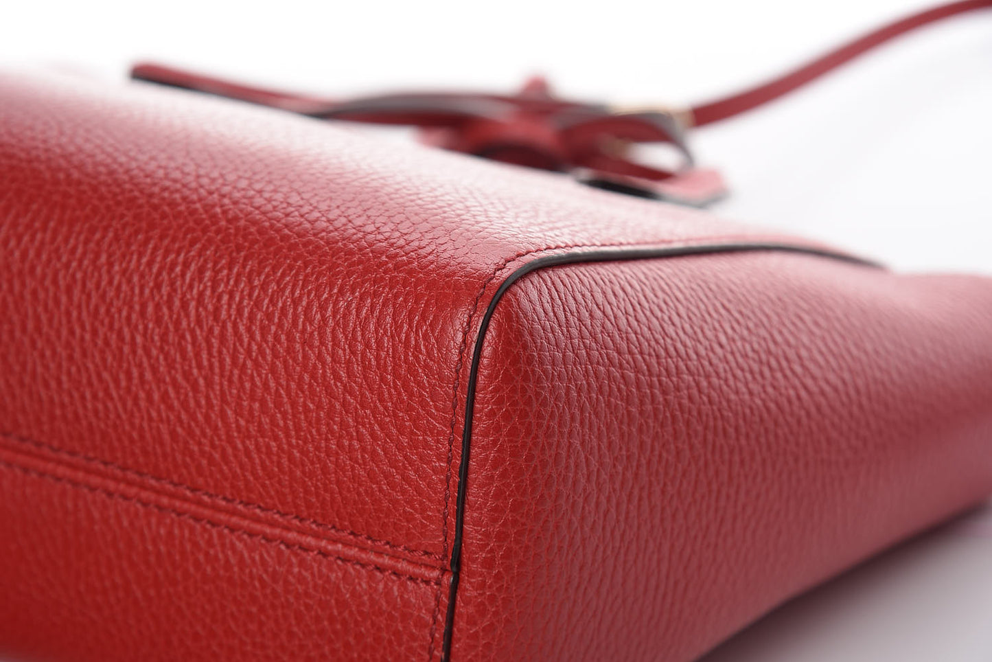 Dollar Calfskin Mini Swing Top Handle Bag Tabasco