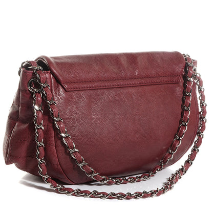 Chanel Caviar Large Half Moon Flap Bordeaux 3 of 8