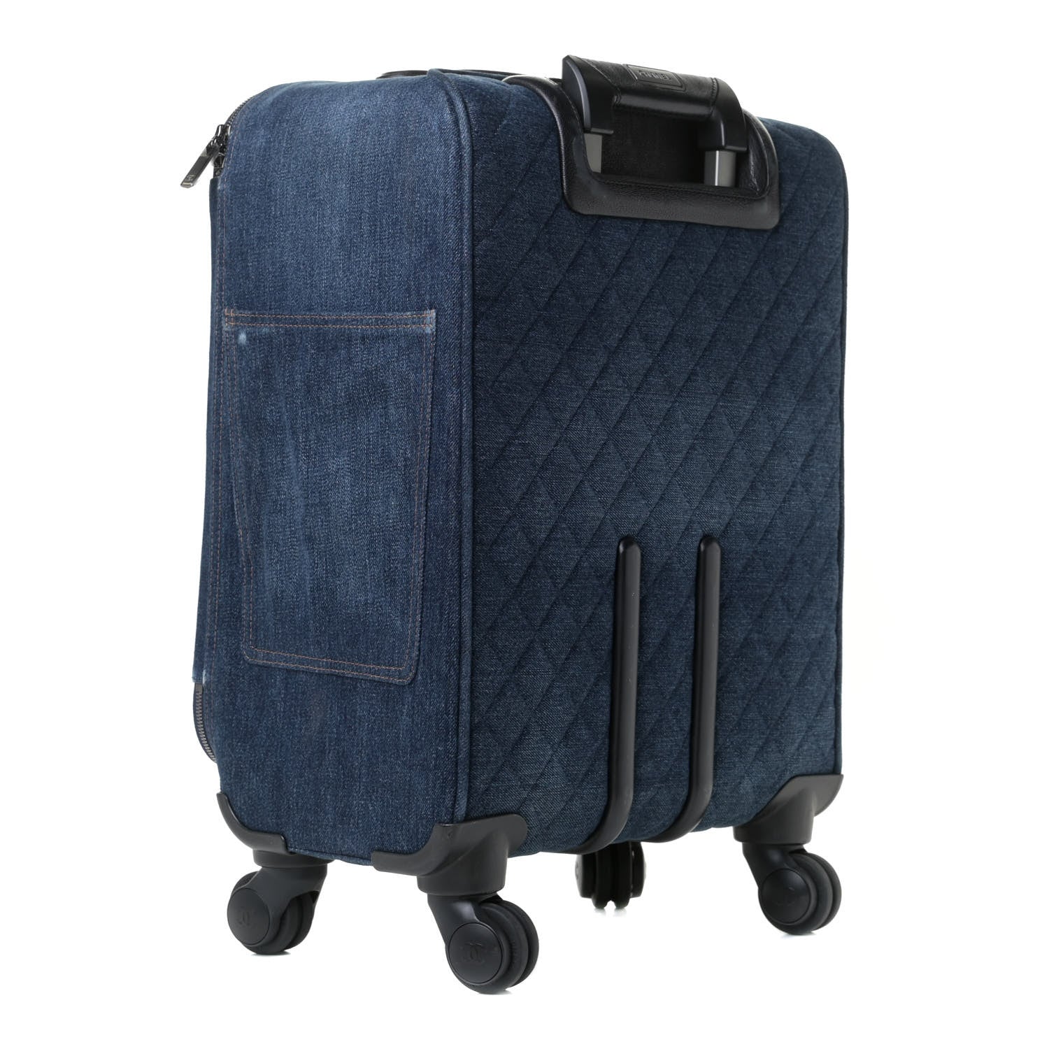 Chanel Denim Quilted Coco Cuba Charms Trolley 2 of 20