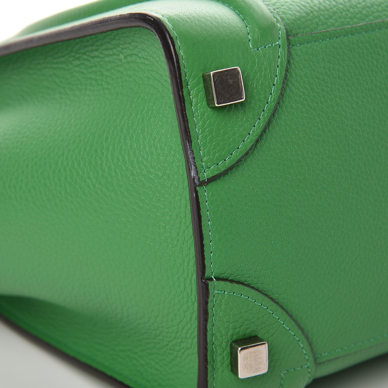 Celine Drummed Calfskin Micro Luggage Mint 11 of 12