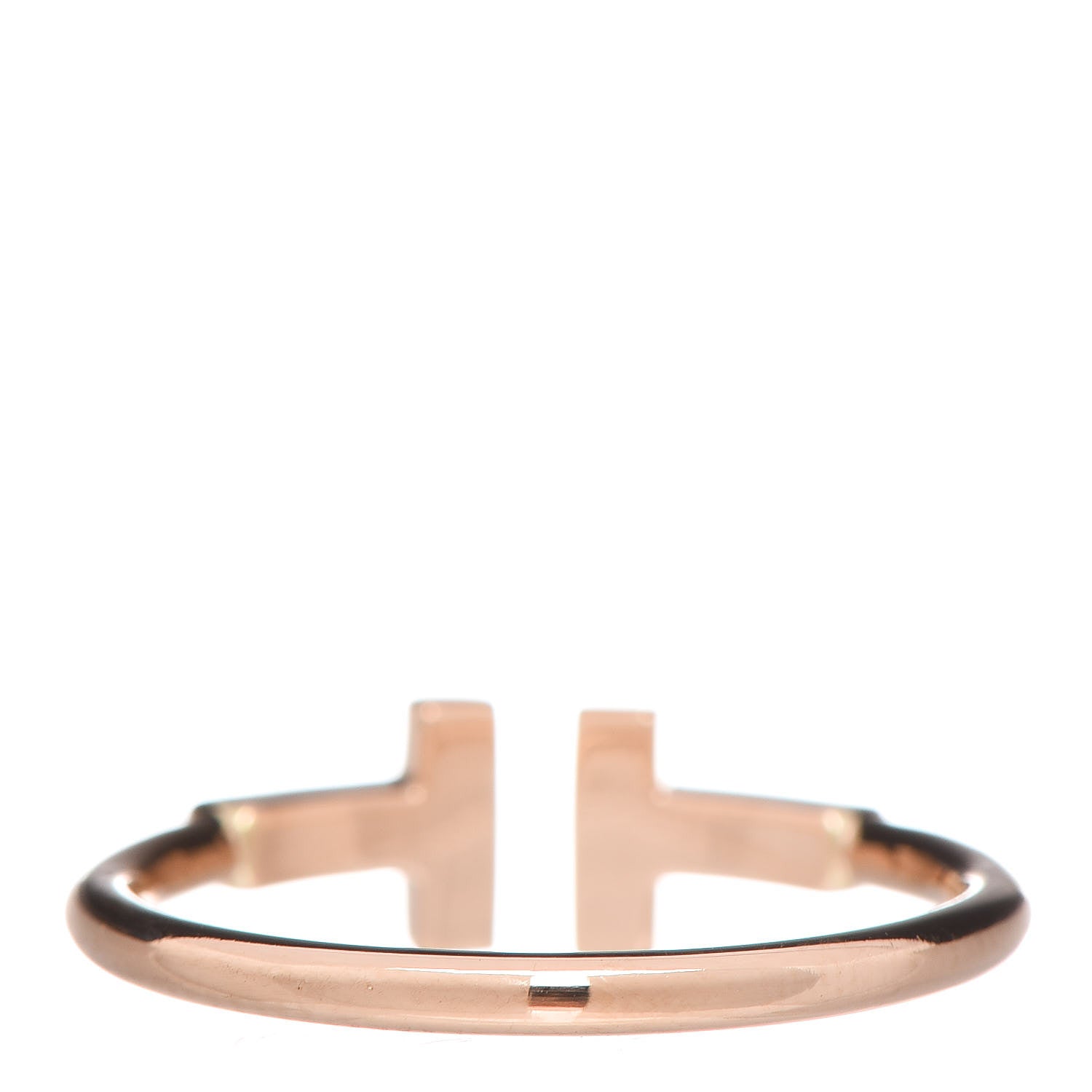 Tiffany 18K Rose Gold T Wire Ring 54 7 3 of 5