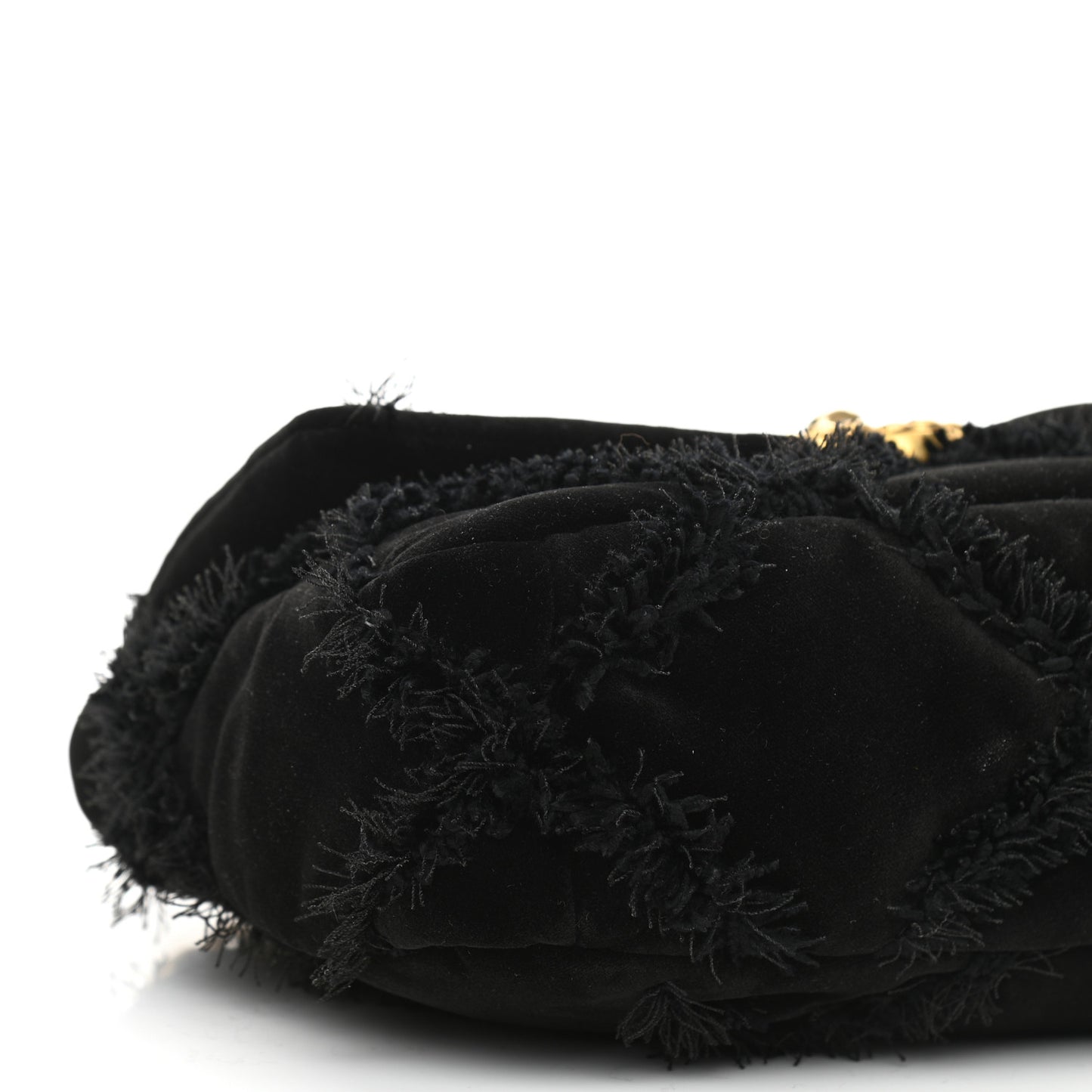 Cotton Canvas Quilted Medium Chanel 19 Flap Black