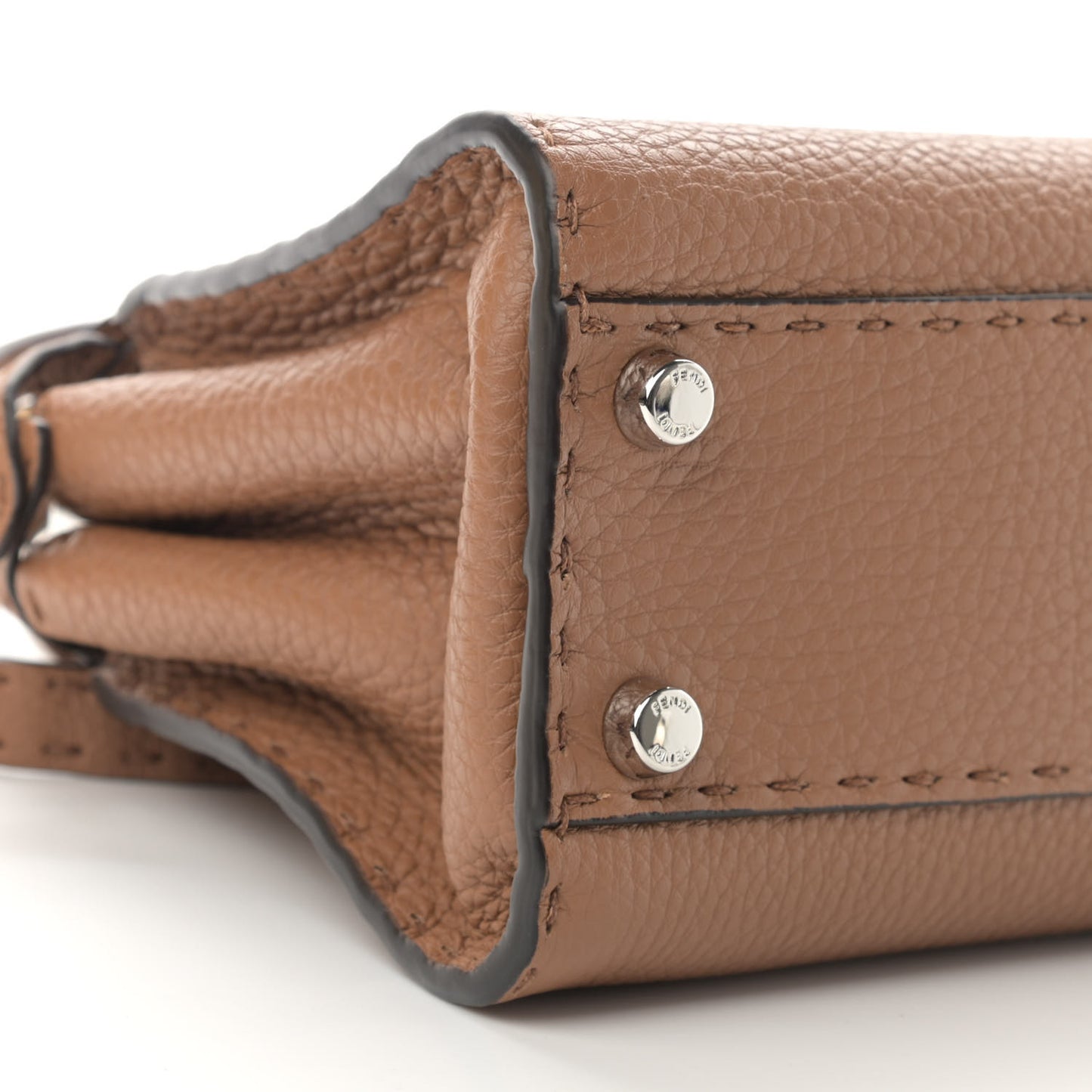 Cuoio Romano Selleria Bi-Color Mini Peekaboo Iconic Satchel Mou Milk