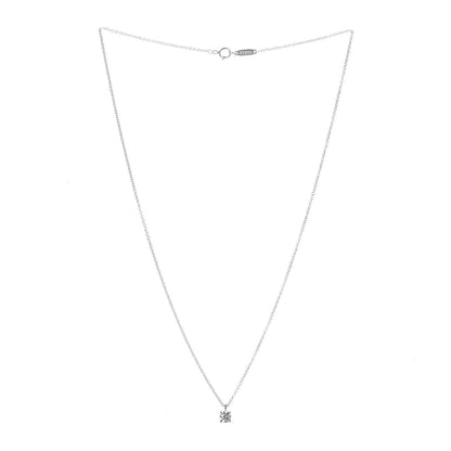 Tiffany Platinum Diamond .31ct Solitaire Pendant Necklace 3 of 5