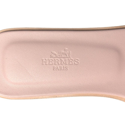 Hermes Epsom Oran Sandals 36.5 Rose Porcelaine 8 of 9