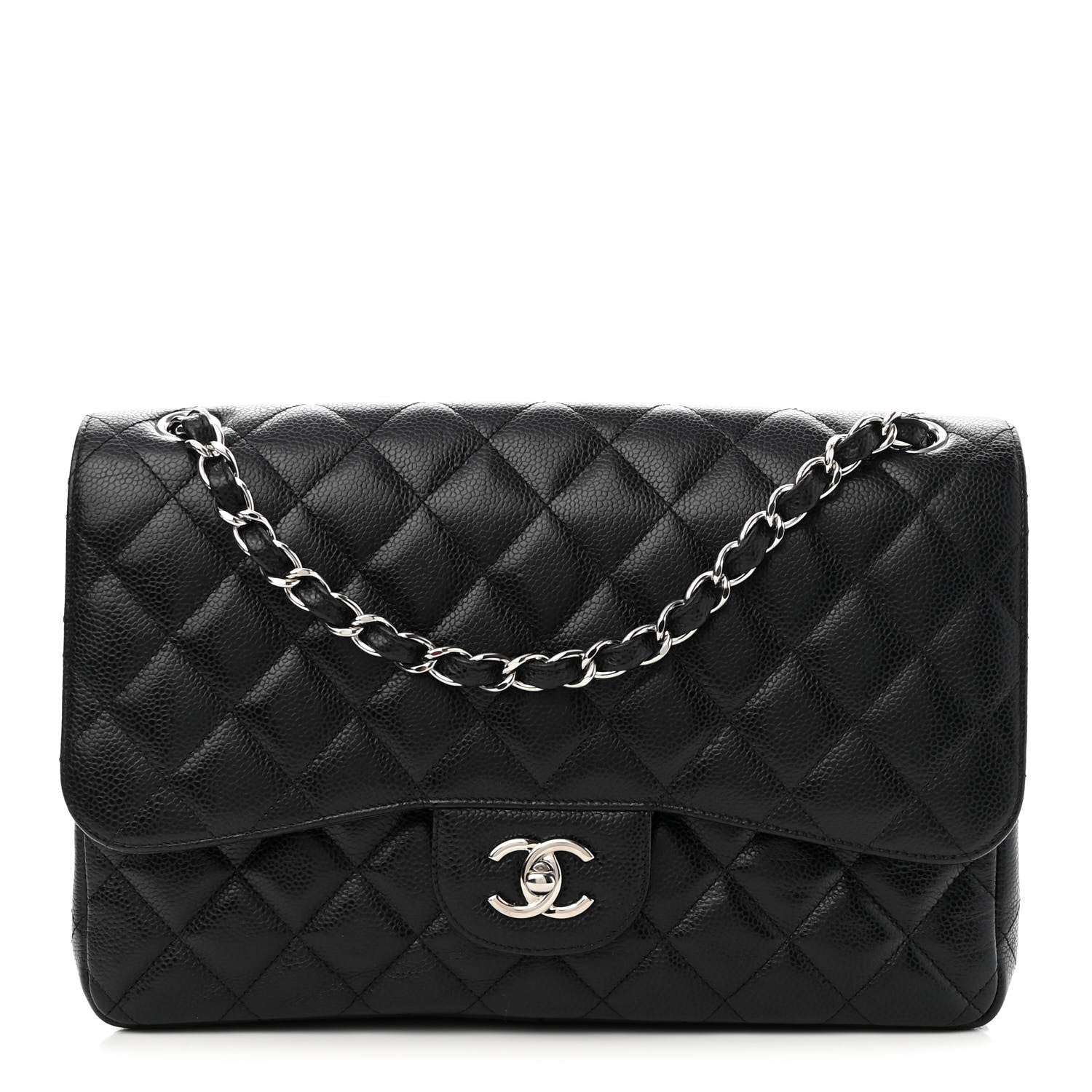 Chanel Caviar Quilted Jumbo Double Flap Black 1 of 10