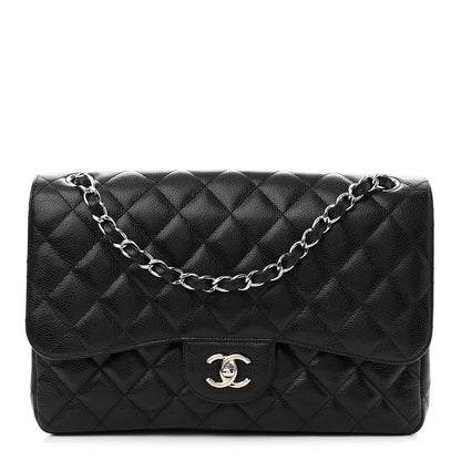 Chanel Caviar Quilted Jumbo Double Flap Black 1 of 10
