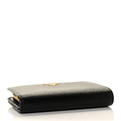 Prada Vitello Move Metal Compact Wallet Black 4 of 10