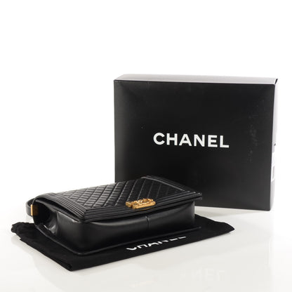 Chanel Lambskin Quilted Large Boy Flap Black 4 of 8