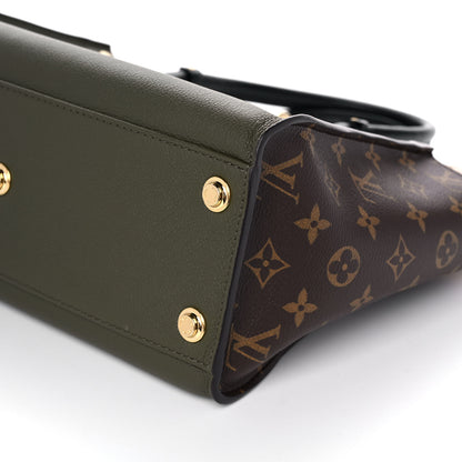 Louis Vuitton Calfskin Monogram On My Side MM Laurier Green Toffee Latte Beige 9 of 10
