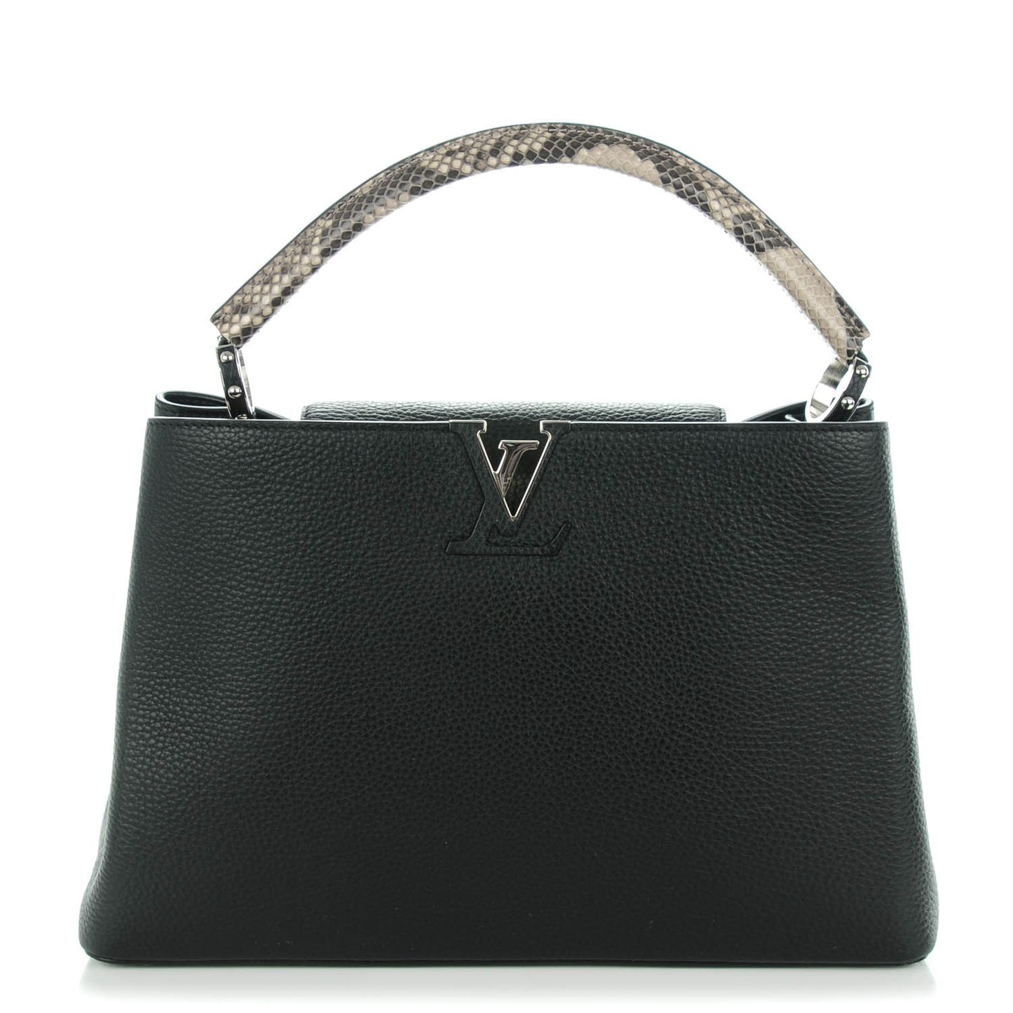 Taurillon Python Capucines MM Black