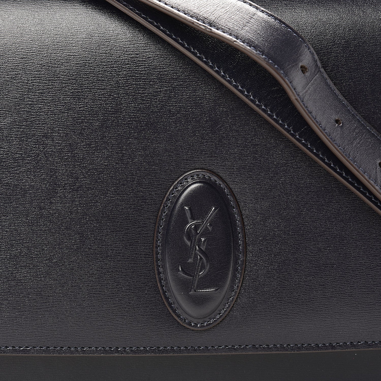 Saint Laurent Calfskin Medium Le 61 Shoulder Bag Navy 7 of 14