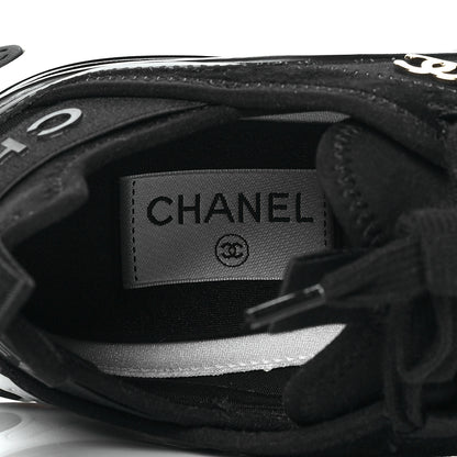 Chanel Velvet Calfskin Mixed Fibers CC Sneakers 39 Black 7 of 9