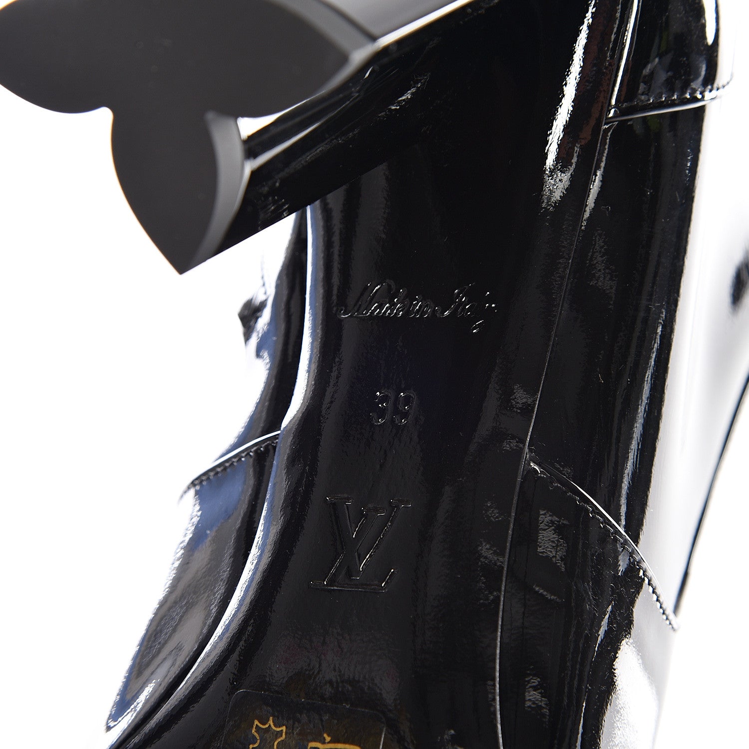 Louis Vuitton Patent Uniformes Silhouette Ankle Boots 39 Black 9 of 15