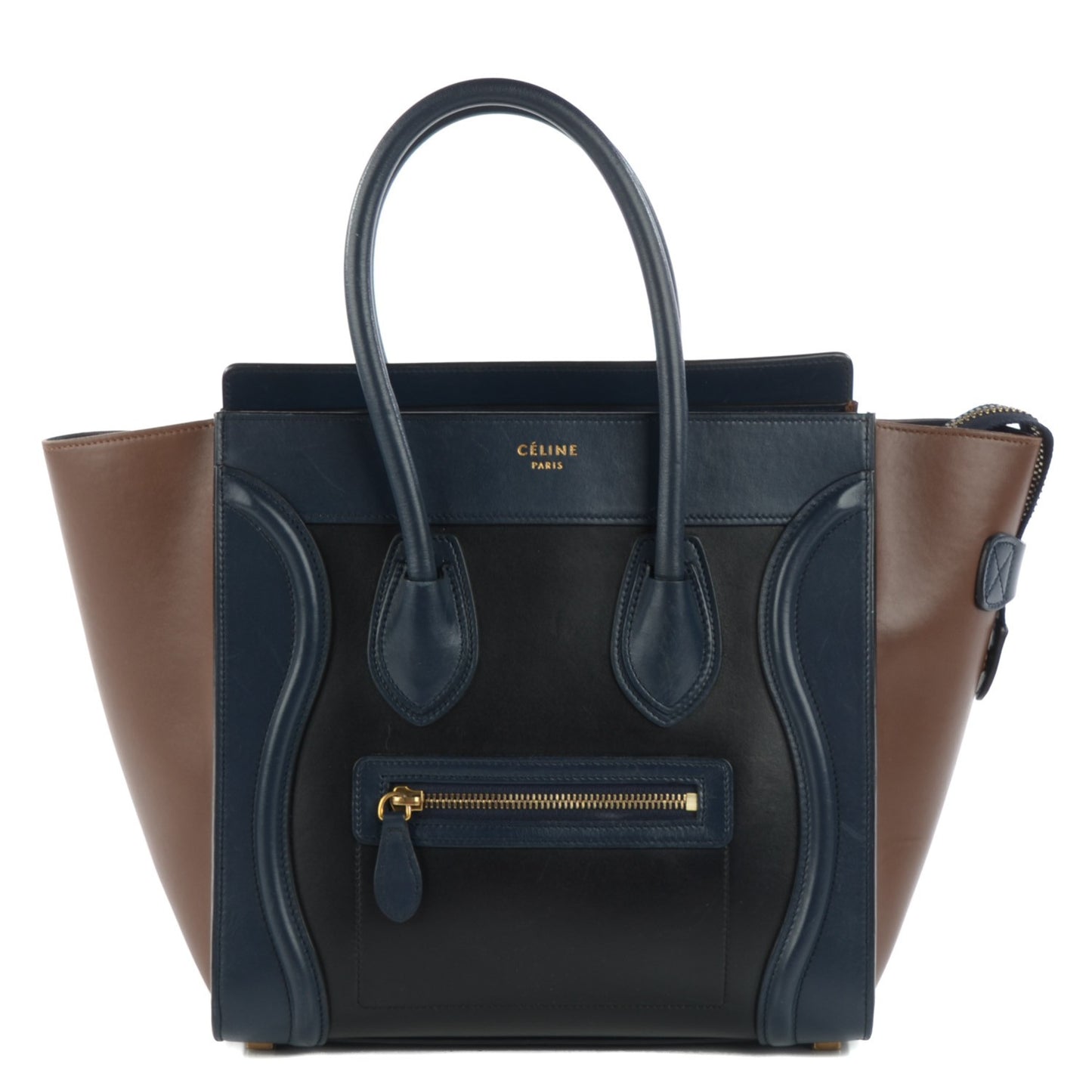 Smooth Calfskin Micro Tri-Color Luggage Black
