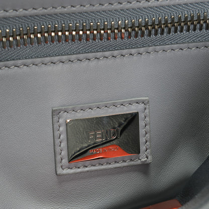 Fendi Vitello Seta Shiny Nappa Medium Peekaboo Iconic Satchel Blue Notte Ardesia 8 of 8