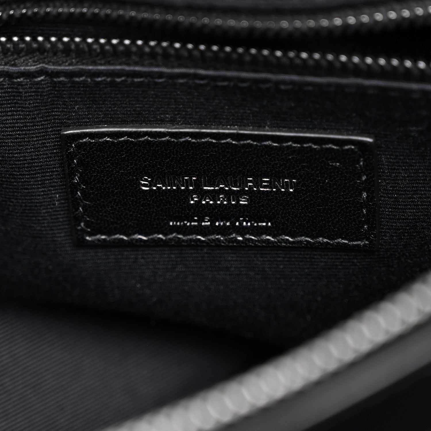 Saint Laurent Calfskin Y Quilted Monogram Monochrome Medium Loulou Chain Satchel Black 7 of 11