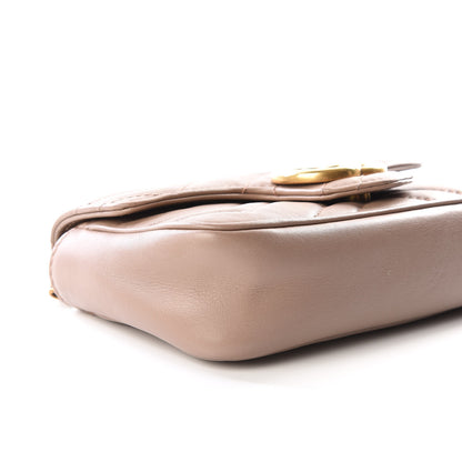 Gucci Calfskin Matelasse Super Mini GG Marmont Shoulder Bag Porcelain Rose 5 of 9