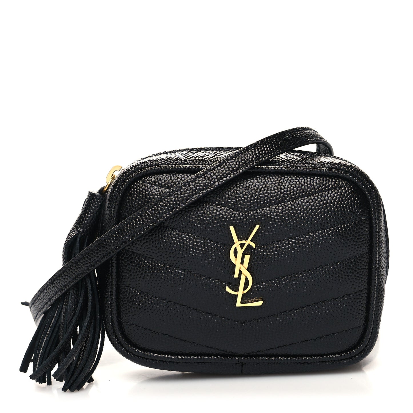 Grain De Poudre Matelasse Monogram Baby Lou Camera Bag Black