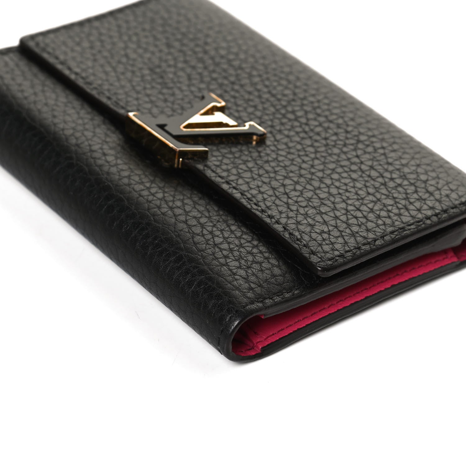 Louis Vuitton Taurillon Capucines Compact Wallet Black 9 of 11