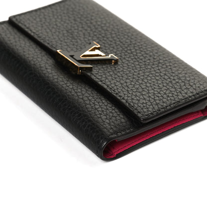 Louis Vuitton Taurillon Capucines Compact Wallet Black 9 of 11