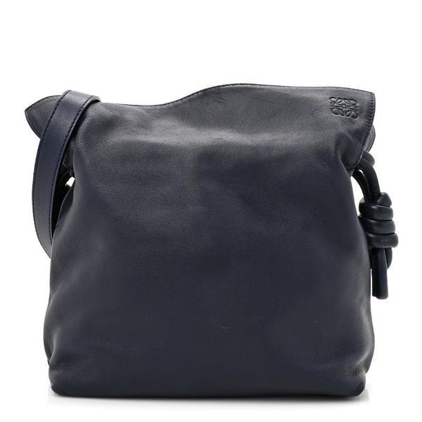Loewe Calfskin Mini Flamenco Knot Clutch Abyss Blue 1790577