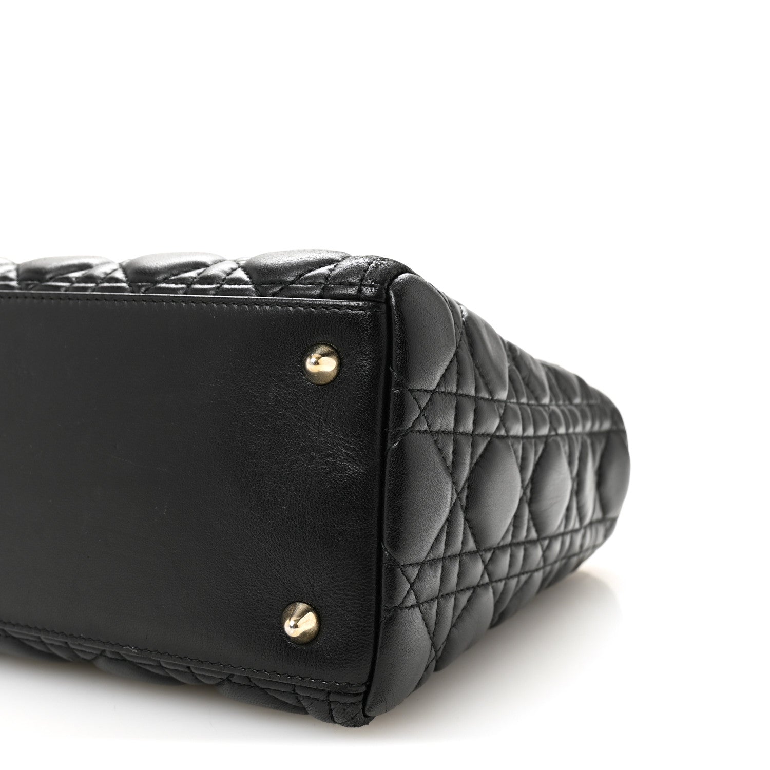 Christian Dior Lambskin Cannage Medium Lady Dior Black 10 of 10