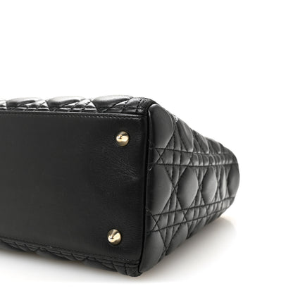 Christian Dior Lambskin Cannage Medium Lady Dior Black 10 of 10