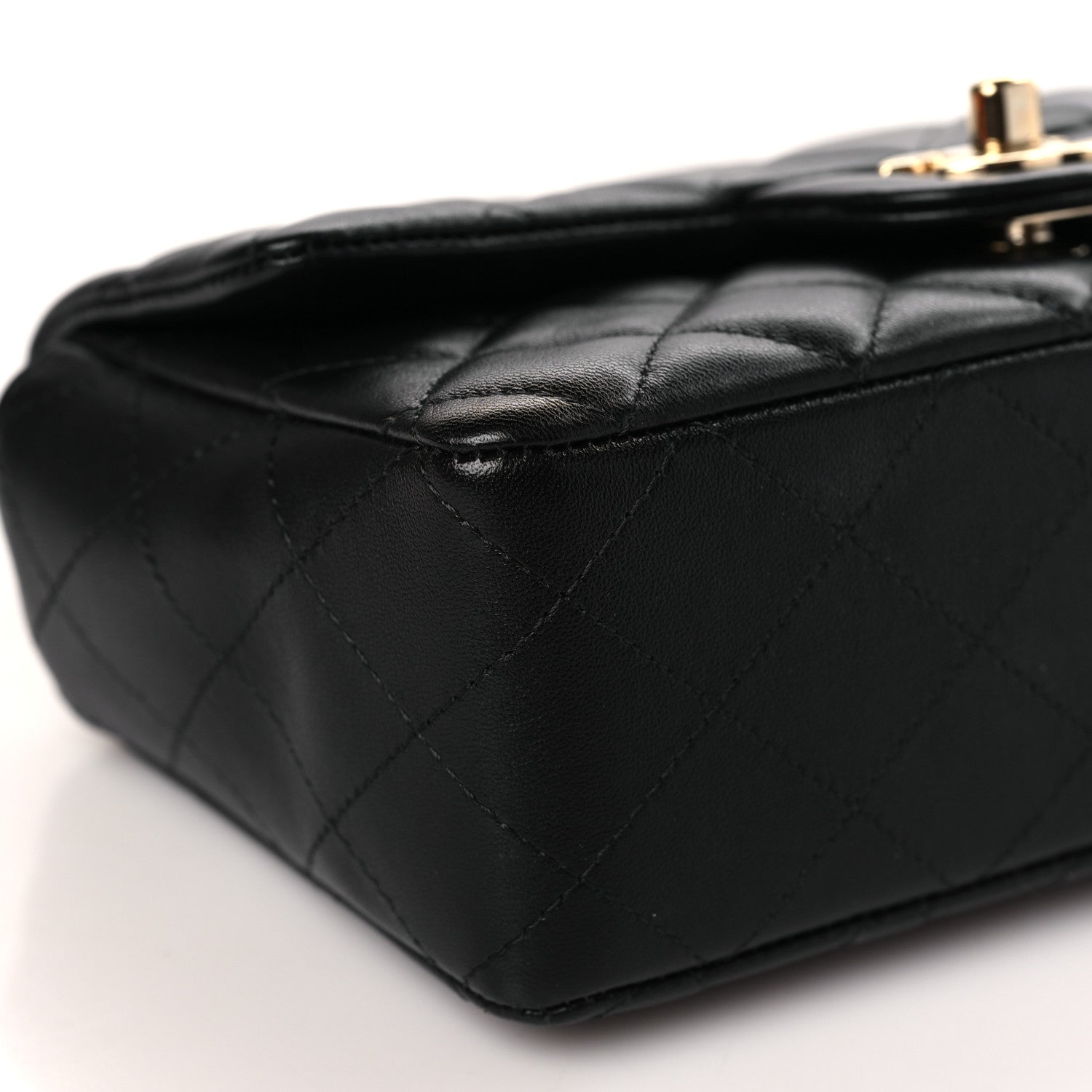 Chanel Lambskin Quilted Mini Rectangular Flap Black 8 of 9