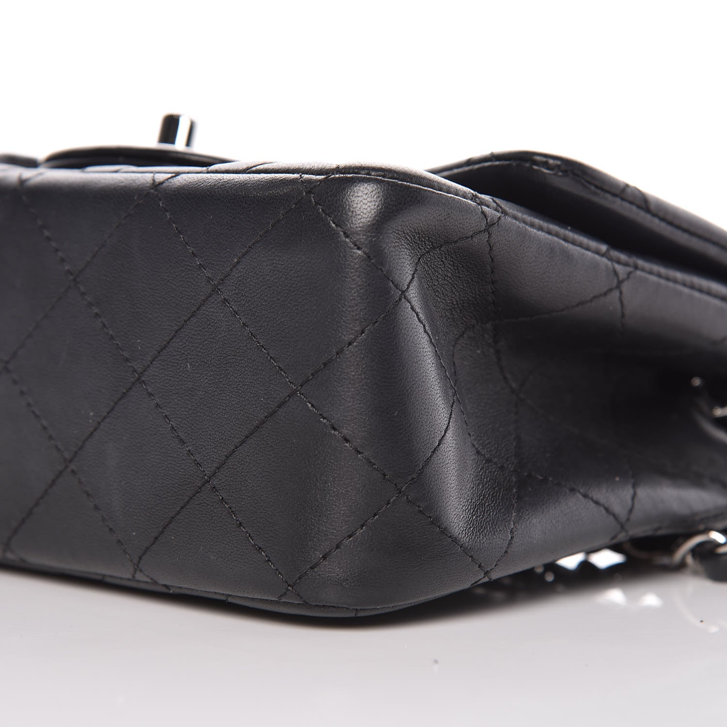 Chanel Lambskin Quilted Mini Square Flap Black 11 of 12