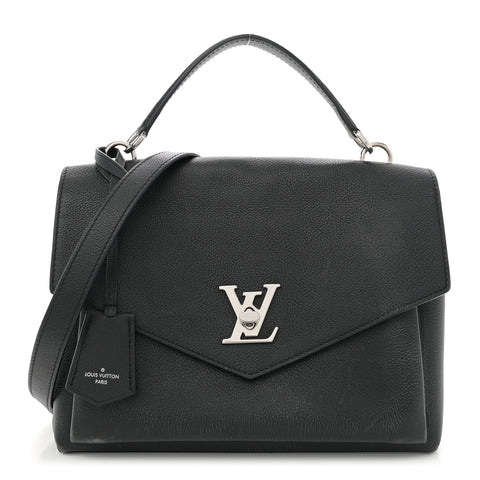 Soft Calfskin My Lockme Top Handle Black