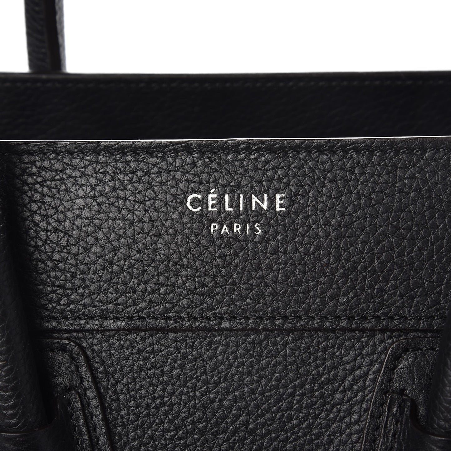 Drummed Calfskin Micro Luggage Black