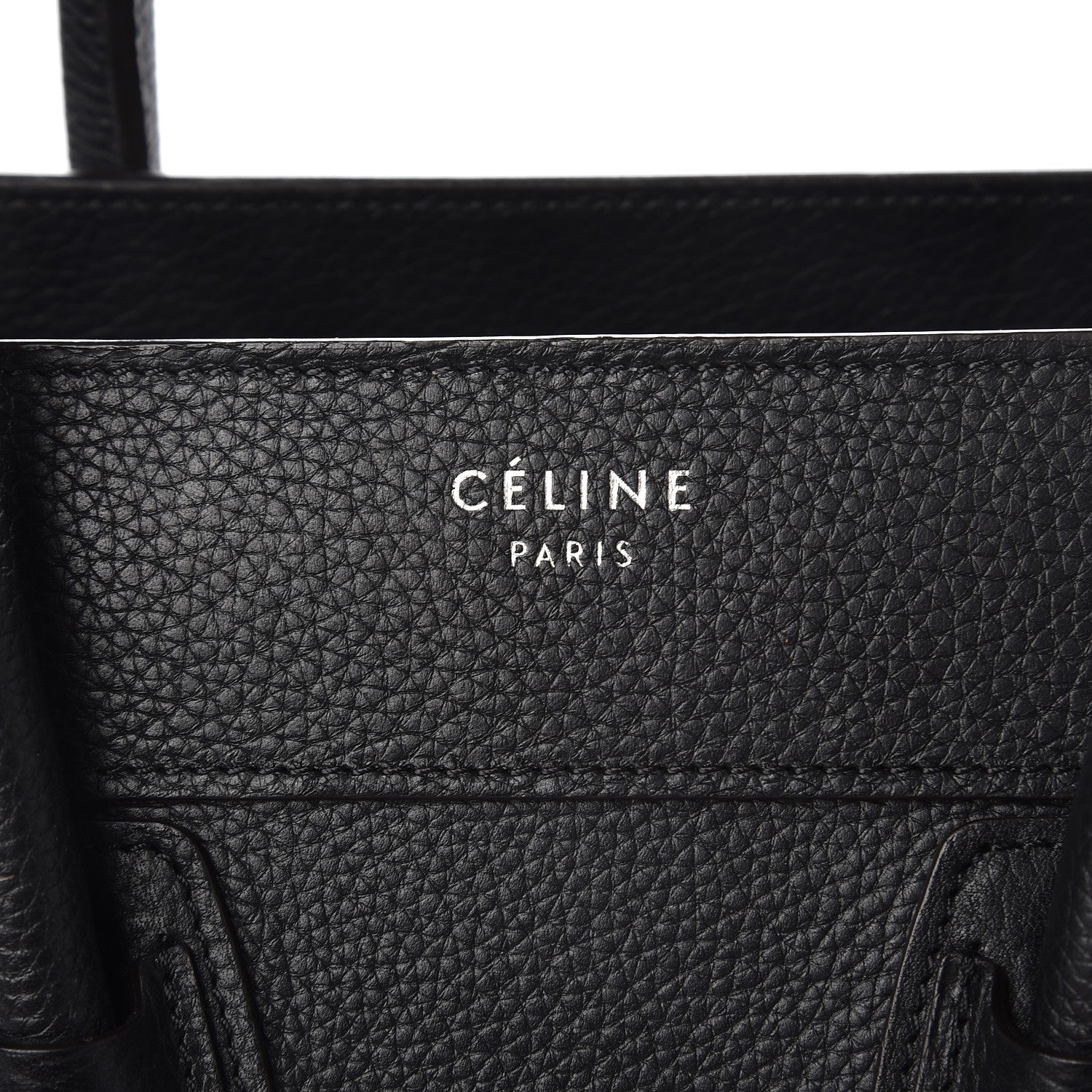 Celine Drummed Calfskin Micro Luggage Black 8 of 10