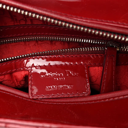 Christian Dior Patent Cannage Large Lady Dior Red 7 of 10