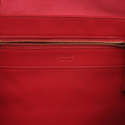 Celine Leather Cabas Horizontal Tote Red 5 of 8
