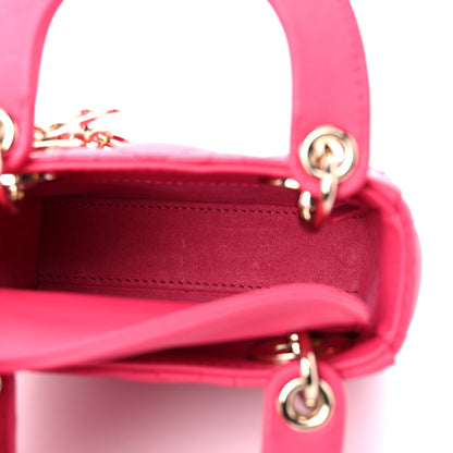 Christian Dior Lambskin Cannage Micro Lady Dior Bright Pink 4 of 8