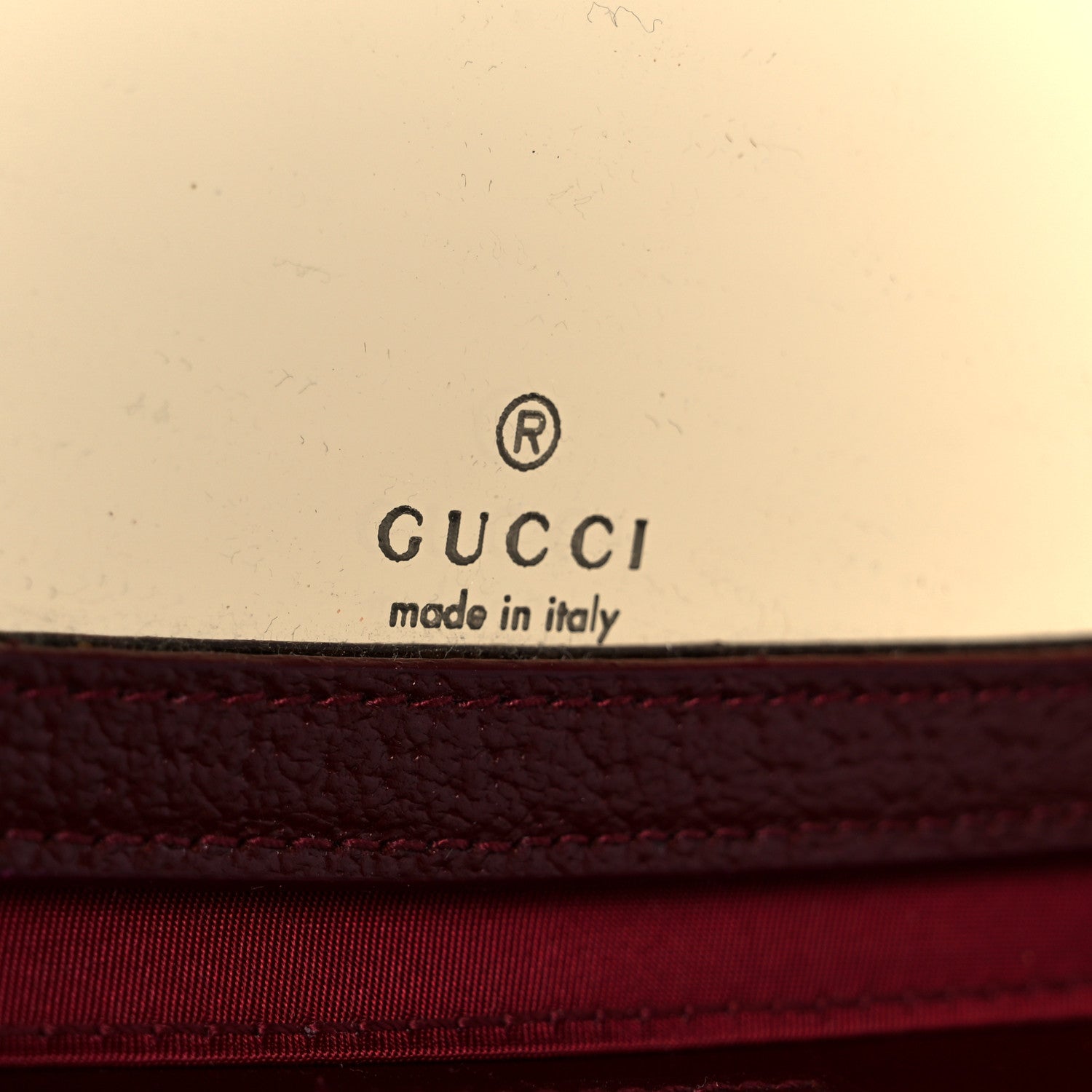 Gucci GG Supreme Monogram Ancora Calfskin Vanity Cosmetic Case Beige Ebony Rosso 8 of 13