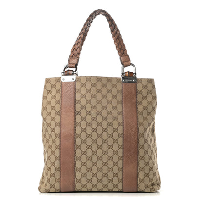 Gucci Monogram Large Bamboo Bar Tote Brown 1 of 11