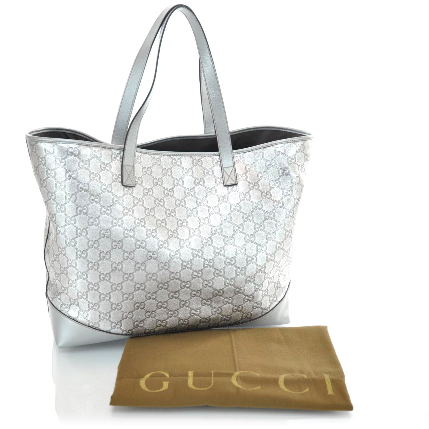 Gucci Guccissima Large Tote Silver 3 of 9