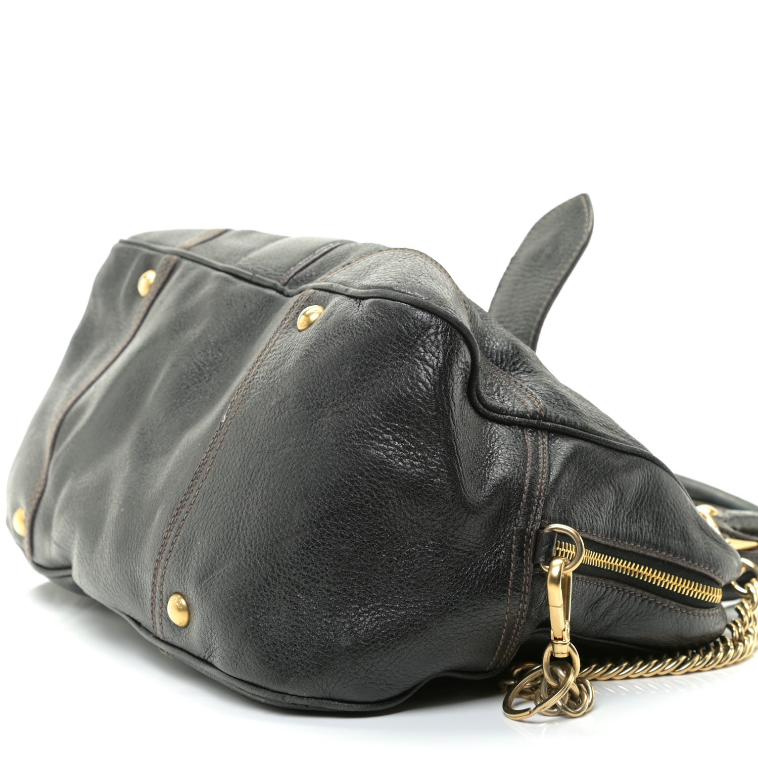 Prada Cervo Large Animalier Satchel Black 6 of 14