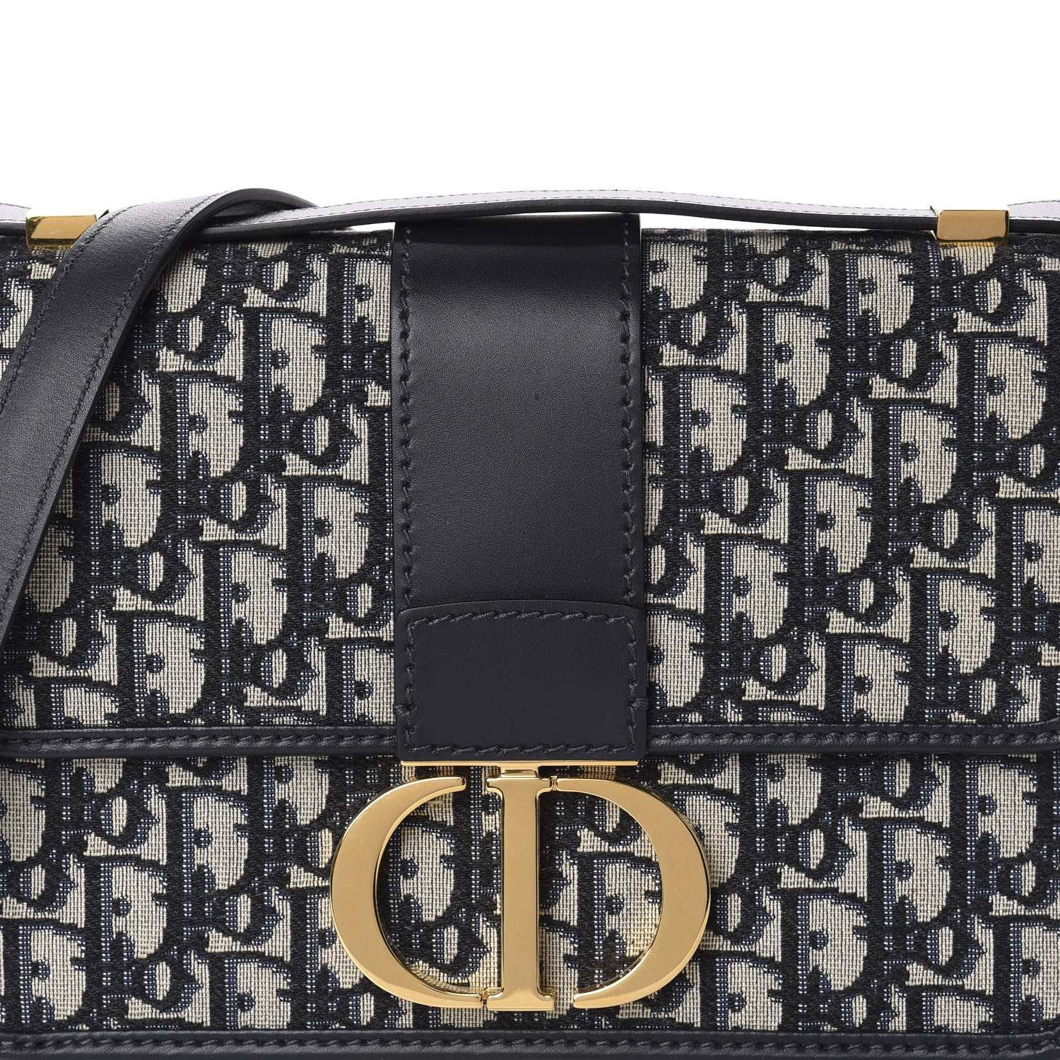 Christian Dior Oblique 30 Montaigne Flap Bag Blue 10 of 11