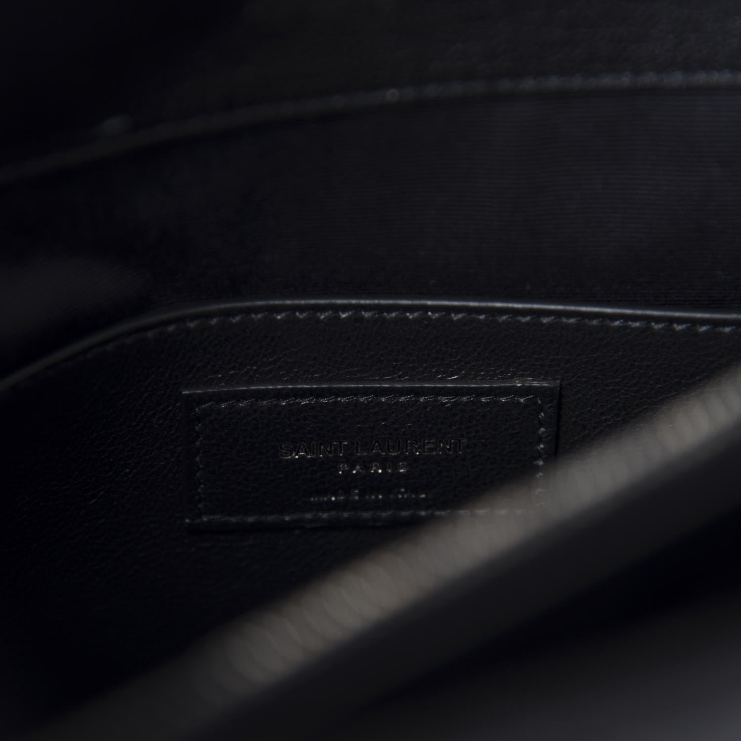 Saint Laurent Sheepskin Matelasse Chevron Monogram Large College Satchel Black 11 of 14
