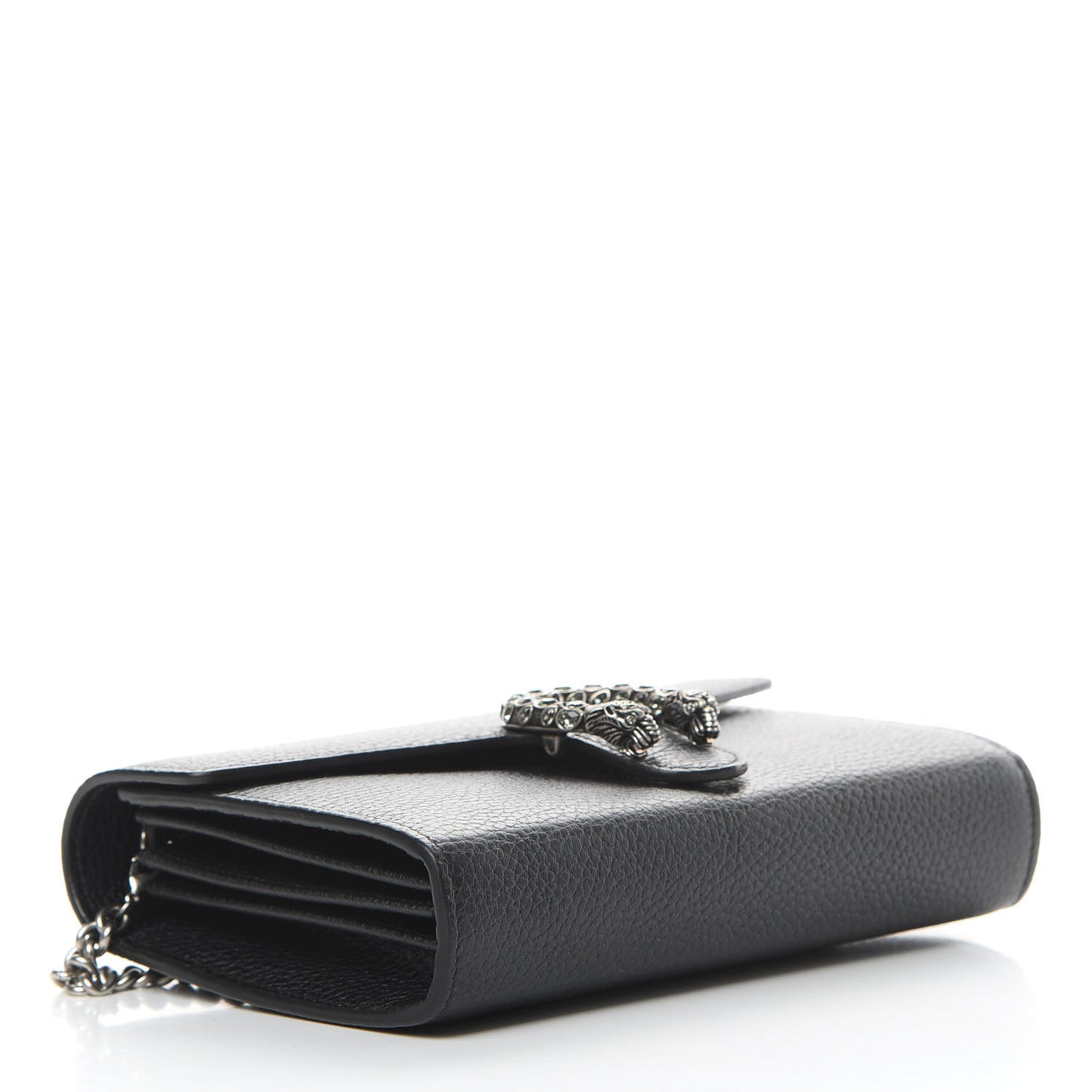Calfskin Mini Dionysus Chain Wallet Black
