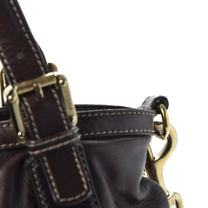 Gucci Calfskin Medium Britt Tote Dark Brown 8 of 14