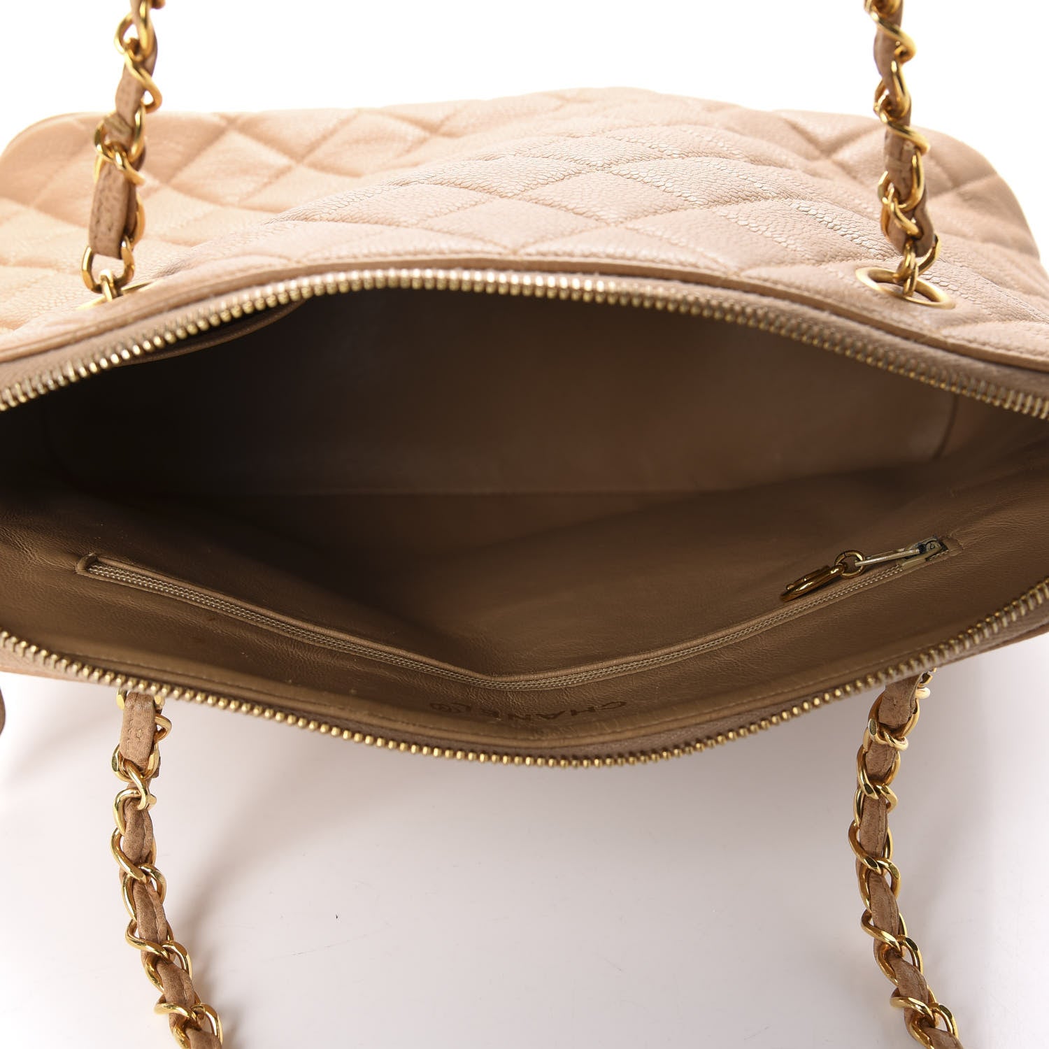 Chanel Caviar Quilted CC Tote Beige 5 of 12