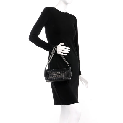 Chanel Lambskin Quilted Chocolate Bar Shoulder Bag Black 2 of 7