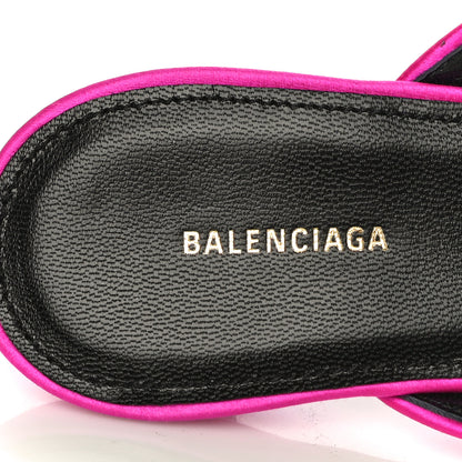 Balenciaga Satin Pointed Toe Knife 40mm Mules 38 Rose Fuchsia 13 of 19